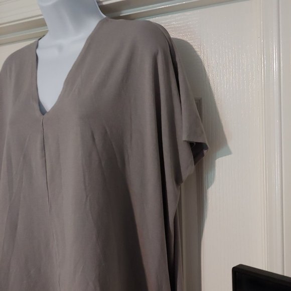 Bryn Walker Oversize Lagenlook Layer minimalist V-Neck Bamboo Top Small - Picture 3 of 10